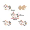 Accesorios de Joyería de Aleación con Goteo de Aceite de Dibujos Animados Colgante de Unicornio Pulsera DIY Llavero Colgante Decorativo para Bolso W697