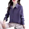 Camisa Cepillada para Mujer Primavera, Otoño e Invierno 2024 Nuevo Estilo Tops Camisas Engrosadas Camisas de Manga Larga