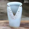 Vaso de flores carnudo doméstico fita de incisão alta entalhe planta zisha cerâmica penhasco pilha velha vaso respirável