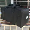 Bolsa de viaje negra delantera trasera para hombre tela Oxford impermeable de mano portátil bolsa de viaje