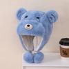 Chapéu de Inverno para Menino Chapéu Lei Feng Infantil Anti-vento Chapéu de Neve Urso de Pelúcia Proteção Auricular para Menina Chapéu Quente com Forro de Fleece