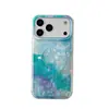 Funda para Teléfono Móvil 17Promax Pintura al Óleo Graffiti Concha Mancha Manzana Adecuada para 16Pro Magnética Doble Capa 15Promax