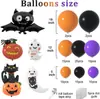 Conjunto Combinado de Balões de Látex para Halloween Corrente de Balões de Filme de Alumínio Fantasma Fantasma Suprimentos para Arranjo de Atmosfera de Festa