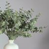 Flor artificial hoja de eucalipto flor artificial de grado alto y medio pulpa de lana hoja de dinero Lysiana artificial planta de simulación para boda hogar