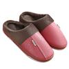 Zapatillas de algodón impermeables de piel sintética para el hogar, para otoño e invierno, para hombre y mujer, de felpa de algodón, gruesas
