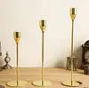 Candelabros de Hierro Chapados en Oro Estilo Europeo Más Vendidos de Amazon, Decoraciones de Boda, Candelabros Metálicos para Mesa de Comedor de Hotel, Candelabros