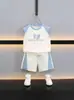 Traje de Chaleco Delgado de Verano para Niños 2025 Tendencia de Verano Casual Coreano de Verano Nuevo Transpirable para la Piel Estilo de Verano Guapo