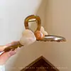 Pinza para el cabello de lujo de alta gama en color marrón, tamaño grande nuevo para cabello grueso, pinza de tiburón para recogidos en la parte posterior de la cabeza, accesorio para el cabello de uso diario
