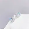 Aretes de Plata de Ley S925 Pato Frito Aretes de Zirconia Chica del Bosque Cisne Joyería Pequeña Fabricante al por Mayor