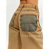 Estilo Americano Retro High Street Teñido Amarillo Barro Lavado Viejo Sueltos Jeans Marca de Moda Distintivo Pantalones de Mujer Calle Frita