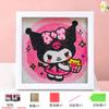 17*17 Pintura de Diamantes para Niños Sanrio Kuromi Pegatina de Diamantes DIY Dibujos Animados Hecho a Mano Punto Diamante Pintura Ladrillo Piedra Pintura