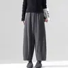 Pantalones Sueltos de Cachemira para Maternidad Pantalones Flojos de Pierna Ancha de Nueve Puntos Pantalones Globos de Arroz Pegajoso Pantalones Banana Adelgazantes con Caída para Maternidad