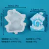 Molde de Silicona para Casa, Azulejo Plano, Forma de Casa, Molde de Silicona para Vela de Incienso