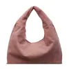 Bolsa Tote de Veludo de Grande Capacidade Cor Sólida para Mulheres 2026 Primavera Novo Estilo Simples Casual Versátil Bolsa de Ombro/Axila