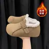 Sapatos Birkenstock para Mulheres, Novo Estilo Inverno 2026, Sapatos Peludos com Forro de Lã e Espessados, Sapatos de Algodão para Neve com Solado Grosso para Mulheres