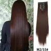 Atacado Transfronteiriço Conjunto de 12 Peças de Extensões de Cabelo Clip-In para Mulheres Europeias e Americanas, Perucas Longas Lisas Clip-In, Em Estoque para Atacado