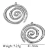 Acero Inoxidable Espiral Vórtice Placa Mosquitera Colgante Moda Simple DIY Collar Pendientes Accesorios de Joyería Venta al por Mayor