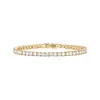 Pulseira de Tennis de Zircônia Estilo Novo Europeu e Americano, Fashion e Tendência, Presente de Aniversário para Mulheres, Joia Versátil e Simples
