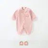 Mameluco de Bebé Otoño e Invierno Engrosado Capa Base Ropa para Recién Nacidos Atuendo de Otoño Pelele de Bebé Ropa Cálida para Exteriores
