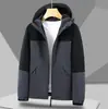 Chaqueta exterior de una pieza personalizada con logo impreso, forrada de polar y engrosada, abrigo de invierno para hombres y mujeres, hecho a medida para ropa de trabajo en grupo