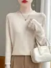Nuevo Suéter de Punto para Mujer Otoño 2026, Cuello Alto Medio, Lana Fina, Holgado, Manga Larga, Suéter