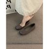 Zapatos Planos Estilo Francés Color Albaricoque Zapatos de Hada Primavera y Otoño 2024 Nuevos Verano Estilo Dulce y Delicado Zapatos de Abuela para la Noche