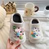 Nuevas Pantuflas de Suela Gruesa para Niños y Niñas, Lindos Zuecos de Dibujos Animados Kuromi de Eva, Sandalias de Punta de Color Puro con Suela Suave