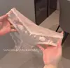 Braguitas de encaje estilo francés, sutilmente lujosas, con un diseño sensual y seductor, con una superposición de malla transparente y fondo de algodón puro, de cintura baja, bikini triangular para mujer, nueva colección 2026