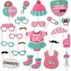 Nuevo set de 25 accesorios para fotos de revelación de sexo para bebés, niños y niñas, para fiestas de cumpleaños.