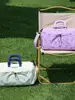 Bolsa de viaje de gran capacidad, bolso de hombro, se puede acoplar a equipaje, bolsa de gimnasio, bolso cruzado elegante, bolsa ligera unisex