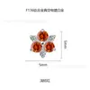Joyería para Piercing de Guangdong F136 Aleación de Titanio Chapado en Platino Flor de Seis Pétalos Zirconia Clavo para Hélice de Oreja Joyería para Piercing de Grado de Implante