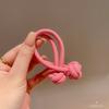 Estilo Coreano 2023 Novo elástico rosa grosso de alta elasticidade com nó para rabo de cavalo alto, corda de cabelo, faixa de cabelo da moda para mulheres