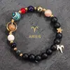 Pulsera de ocho planetas doce constelaciones Pulsera explosiva transfronteriza de Amazon Pulsera de piedra natural del universo Venta al por mayor de fábrica