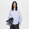 Jn*Por2026 Primavera Nova Roupa Feminina Gola Redonda Suéter Manga Longa Solto e Confortável Top de Algodão Camisa Casual Feminina