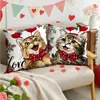 Nueva Funda de Almohada de San Valentín de Amazon Decoración para Sofá de Sala de Estar Cojín para Dormitorio Funda de Almohada Estampada