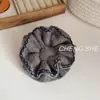 Goma para el pelo de punto de hilo tipo nicho francés para mujer, Cuerda para moño de pelo alta gama y elegante, Accesorio de flor para el pelo