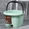 Balde de banho de pés com roda de massagem portátil banheira de plástico para banho de pés balde de banho de pés para panturrilha banheira de banho de pés para saúde balde de banho de pés