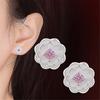 Comércio Exterior Europeu e Americano Nova Moda Brincos Pendentes Flor Branca Banhados a Prata 925 Brincos Elegantes Femininos Joias de Luxo para Casamento Presentes