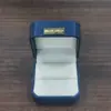 Joyero octogonal en stock, etiqueta de metal de cuero cepillado, venta al por mayor, anillo colgante, caja de perlas, joyero, joyero