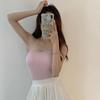 Explosiones transfronterizas verano 2023 versión coreana del nuevo diseño de chica hot top de tubo chaleco de punto top sexy de color liso para mujer