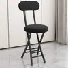 Respaldo de silla plegable silla de comedor para el hogar silla portátil para dormitorio de estudiante universitario taburete plegable de balcón taburete redondo ahorrador de espacio