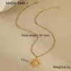 Cadena de Clavícula de Acero Inoxidable Transfronteriza Colgante de Sol Moda Ins Lujo Accesible Collar de Acero de Titanio Chapado en Oro de 18K Joyería Europea y Americana