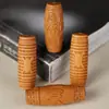 Abalorio de Barril con Mantra de Seis Caracteres "Cien Bendiciones" de Sándalo, Accesorio Creativo DIY para Manualidades, Colgante para Hombres y Mujeres, Adorno para Cadena de Teléfono Móvil
