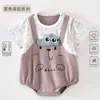 Mameluco de Bebé de Manga Corta de Verano, Estilo Delgado, Mameluco para Bebé Hembra de Pocos Meses, Ropa de Algodón Puro Clase A para Recién Nacidos