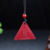 Corrente para Celular Zhu Shidaaji com Alto Teor de Cinábrio, Pingente de Celular Saco de Dinheiro, Enfeite de Saco da Sorte, Corda Trançada à Mão, Fio com Contas