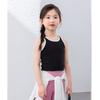 Top Regata Color Block para Meninas Verão 2025 Novo Slim-Fit Sem Mangas Camisola para Crianças, Adequado para Esportes e Camadas