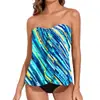 Nuevo traje de baño de dos piezas Huludao 2027, conjunto bikini tankini para mujer de talla grande transfronterizo europeo y americano