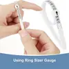 Kit de Herramienta para Medir el Tamaño del Anillo Herramienta para Medir Anillos Tamaño de Anillo Tamaño del Dedo con Lupa