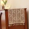 Corredor de Mesa Vintage Estilo Americano Transfronteiriço, Corredor de Mesa de Crochê de Algodão, Capa para Aparador e Rack de TV, Peça Única Dropshipping