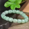 Pulsera de cuentas redondas de aventurina verde natural, pulsera de nudo de bambú, cuentas de ábaco vintage, jade, suministro al por mayor para transmisión en vivo